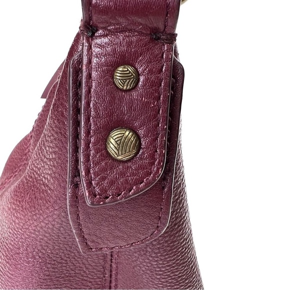 The Sak Sequoia Hobo Bag in Current (berry) Pebbled Leather Handbag Wine Purple - Picture 12 of 16
